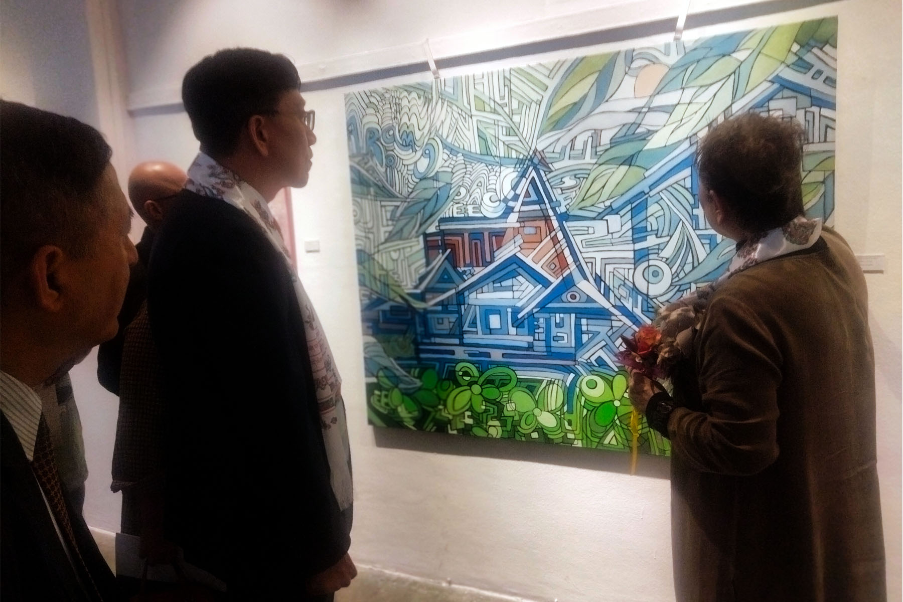 An exhibition by BoSukLee , A South Korean Artist at Nepal Art Council. Parampara Media and Research Center Pvt.Ltd english.khojpatra.com