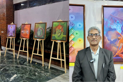 Kundalini-2, An Art Exhibition at Nepal Tourism Board, by Artist Bhim Prasad Sharma. Parampara Media and Research Center Pvt.Ltd english.khojpatra.com