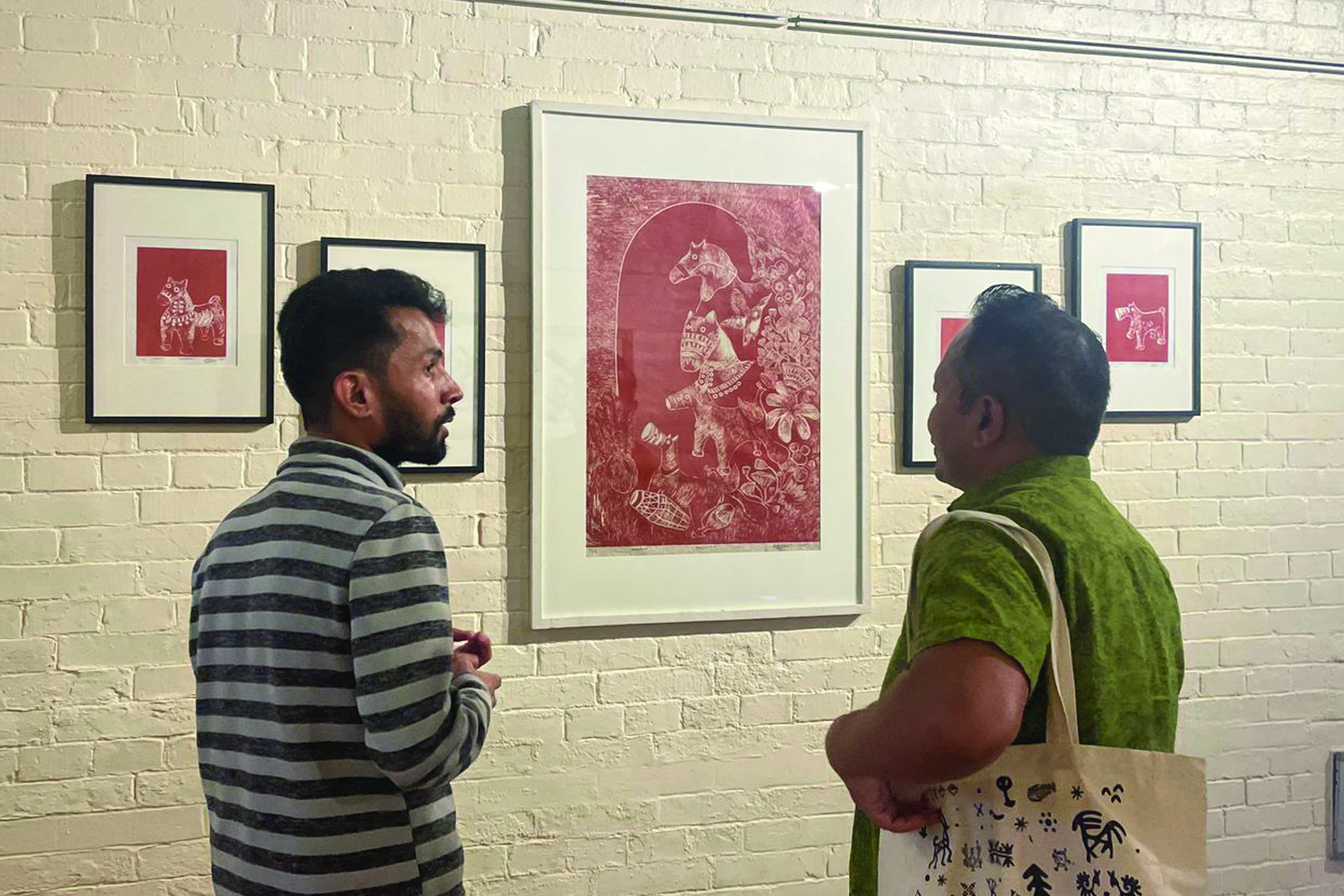 "Etched Traditions: Tharu Roots and Rhythms"is a solo art exhibition by Manu Kumar Chaudhary at Taragaon Next. Parampara Media and Research Center Pvt.Ltd. english.khojpatra.com khojpatra.com 