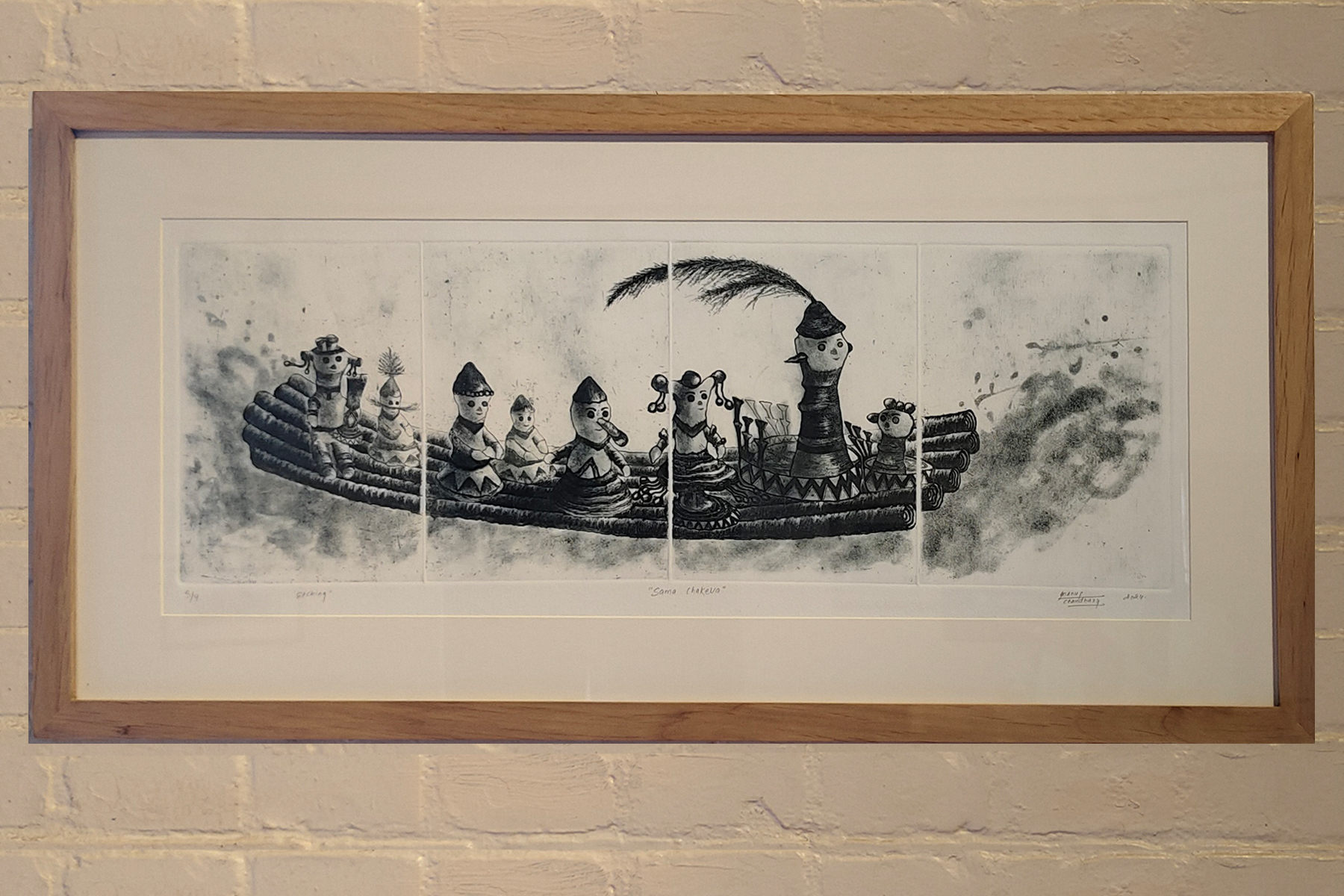 "Etched Traditions: Tharu Roots and Rhythms"is a solo art exhibition by Manu Kumar Chaudhary at Taragaon Next. Parampara Media and Research Center Pvt.Ltd. english.khojpatra.com khojpatra.com 