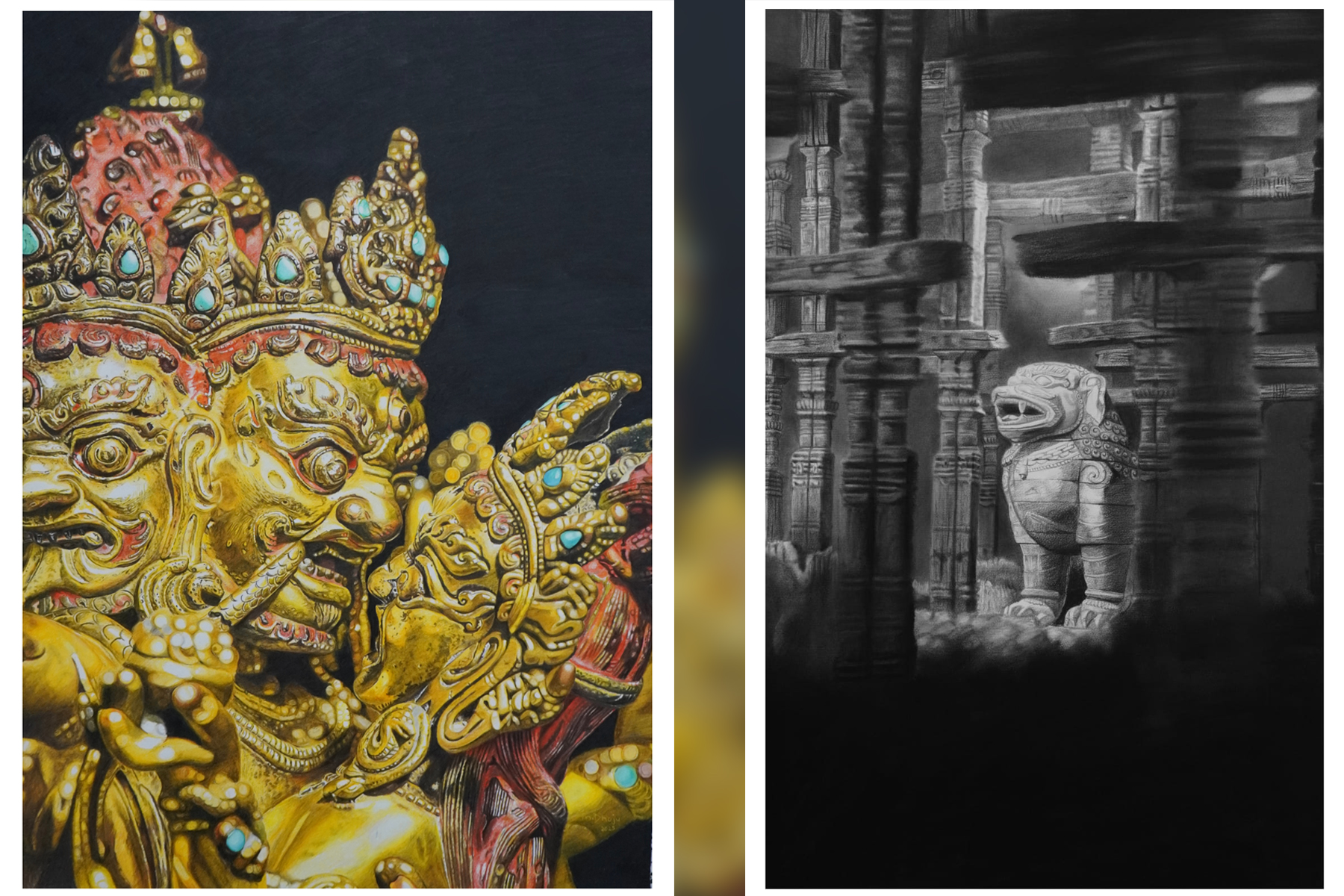 DIVINE REALM by Manish Dhoju At Takpa Gallery.Parampara Media and Research Center Pvt.Ltd. english.khojpatra.com khojpatra.com