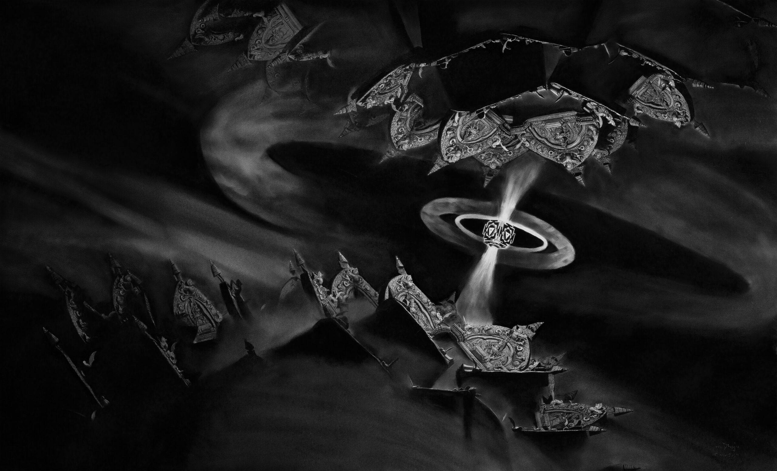 DIVINE REALM by Manish Dhoju At Takpa Gallery.Parampara Media and Research Center Pvt.Ltd. english.khojpatra.com khojpatra.com