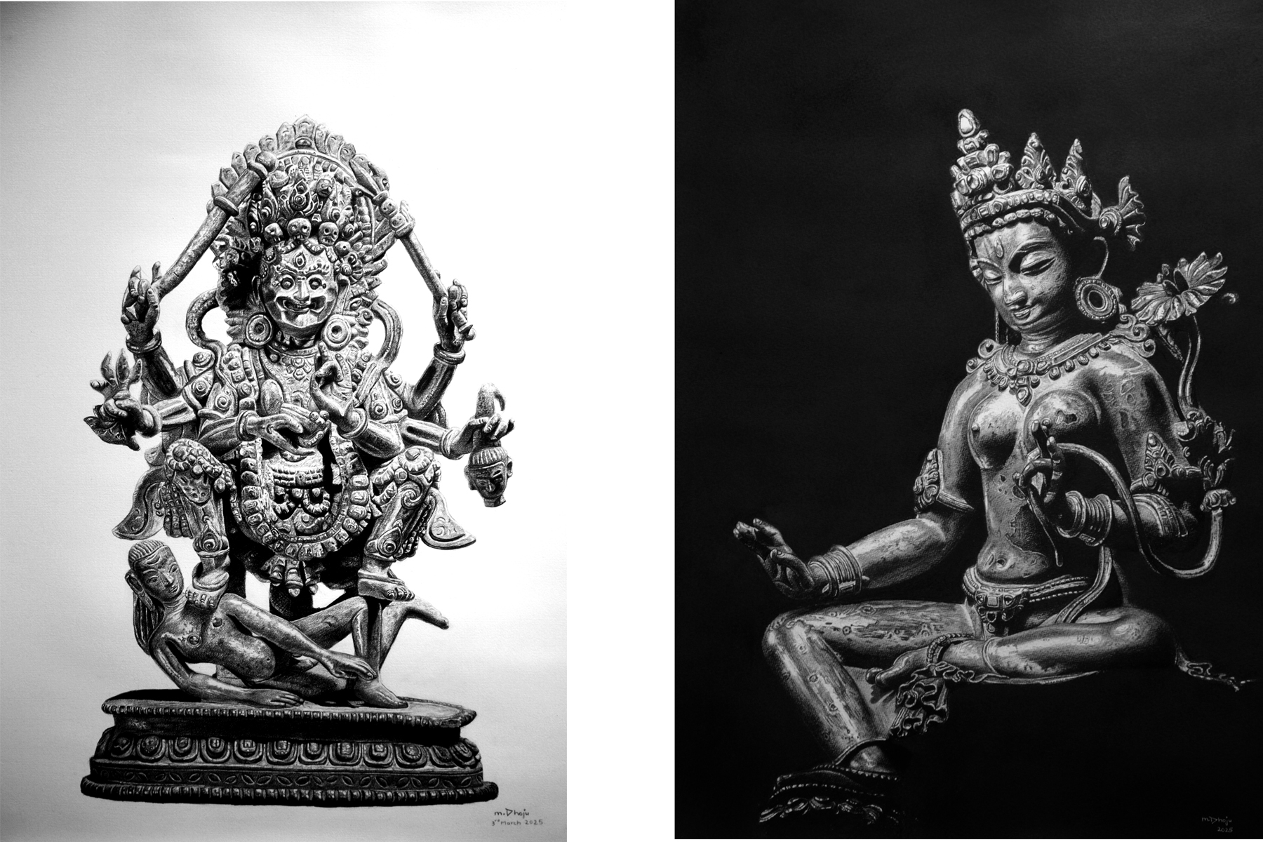 DIVINE REALM by Manish Dhoju At Takpa Gallery.Parampara Media and Research Center Pvt.Ltd. english.khojpatra.com khojpatra.com