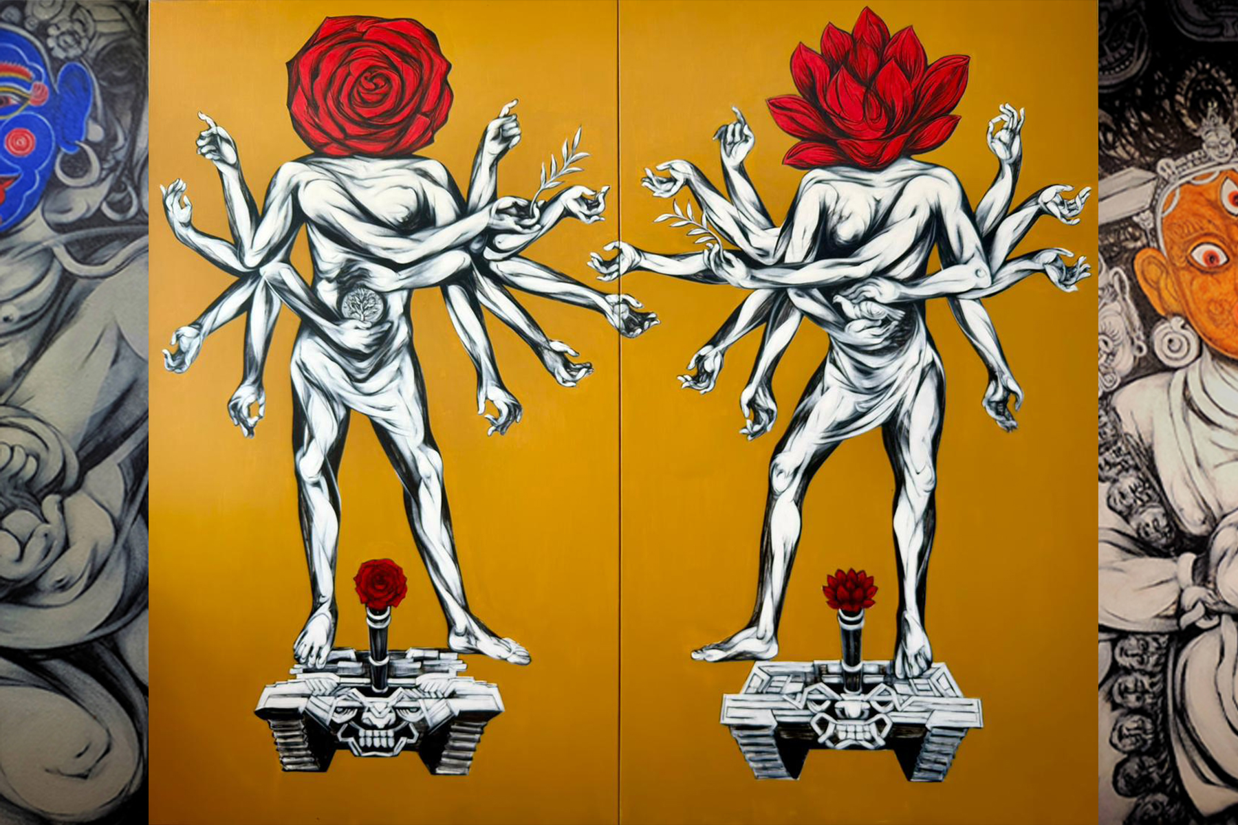 Exhibition at Gallery 108 , Title "Bhairav Bhav" by Artist Mukesh Shrestha.
From December 19 2025 to 31st January 2026. Copyright: Parampara Media and Research Center Pvt.Ltd. khojpatra.com english.khojpatra.com