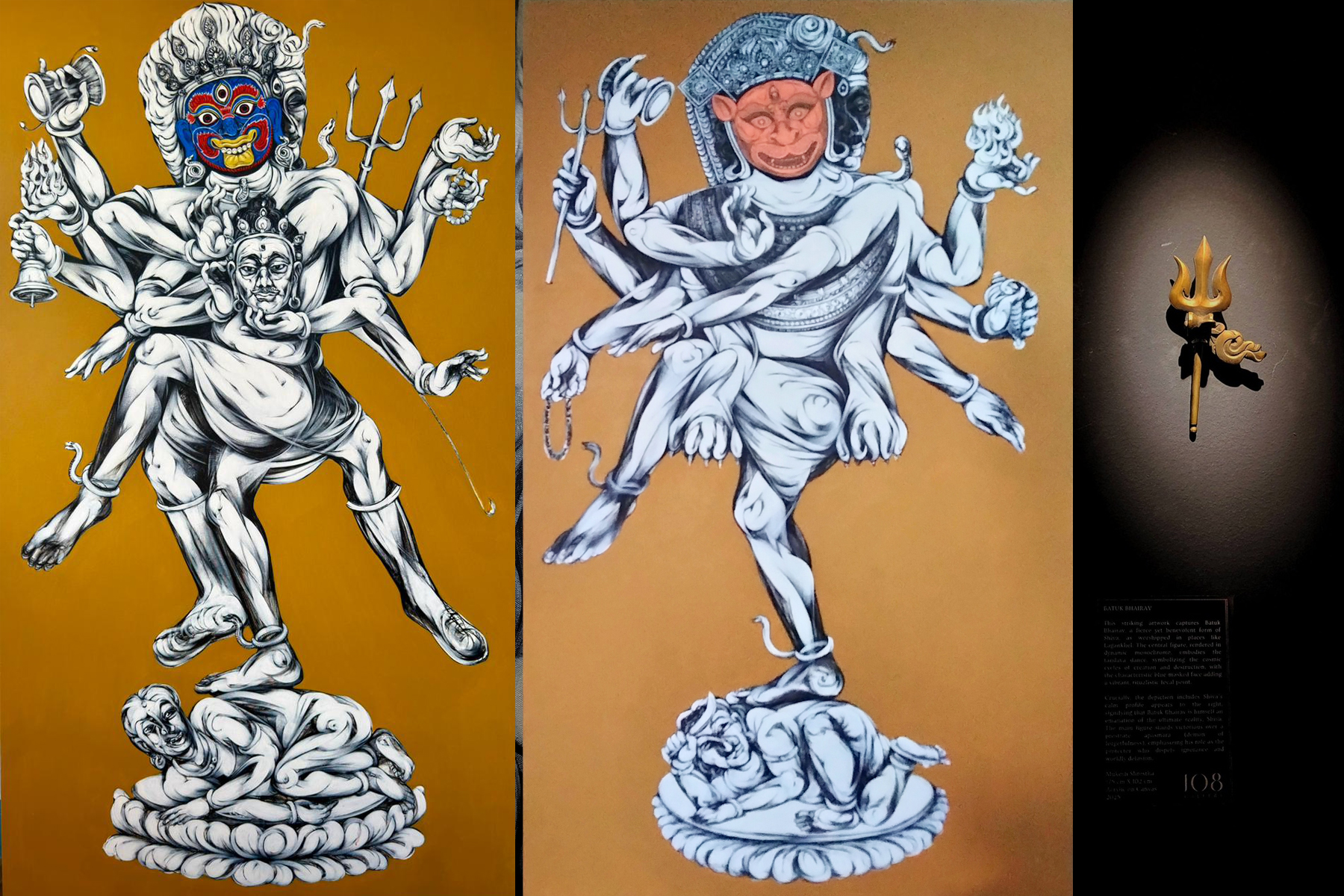 Exhibition at Gallery 108 , Title "Bhairav Bhav" by Artist Mukesh Shrestha.
From December 19 2025 to 31st January 2026. Copyright: Parampara Media and Research Center Pvt.Ltd. khojpatra.com english.khojpatra.com