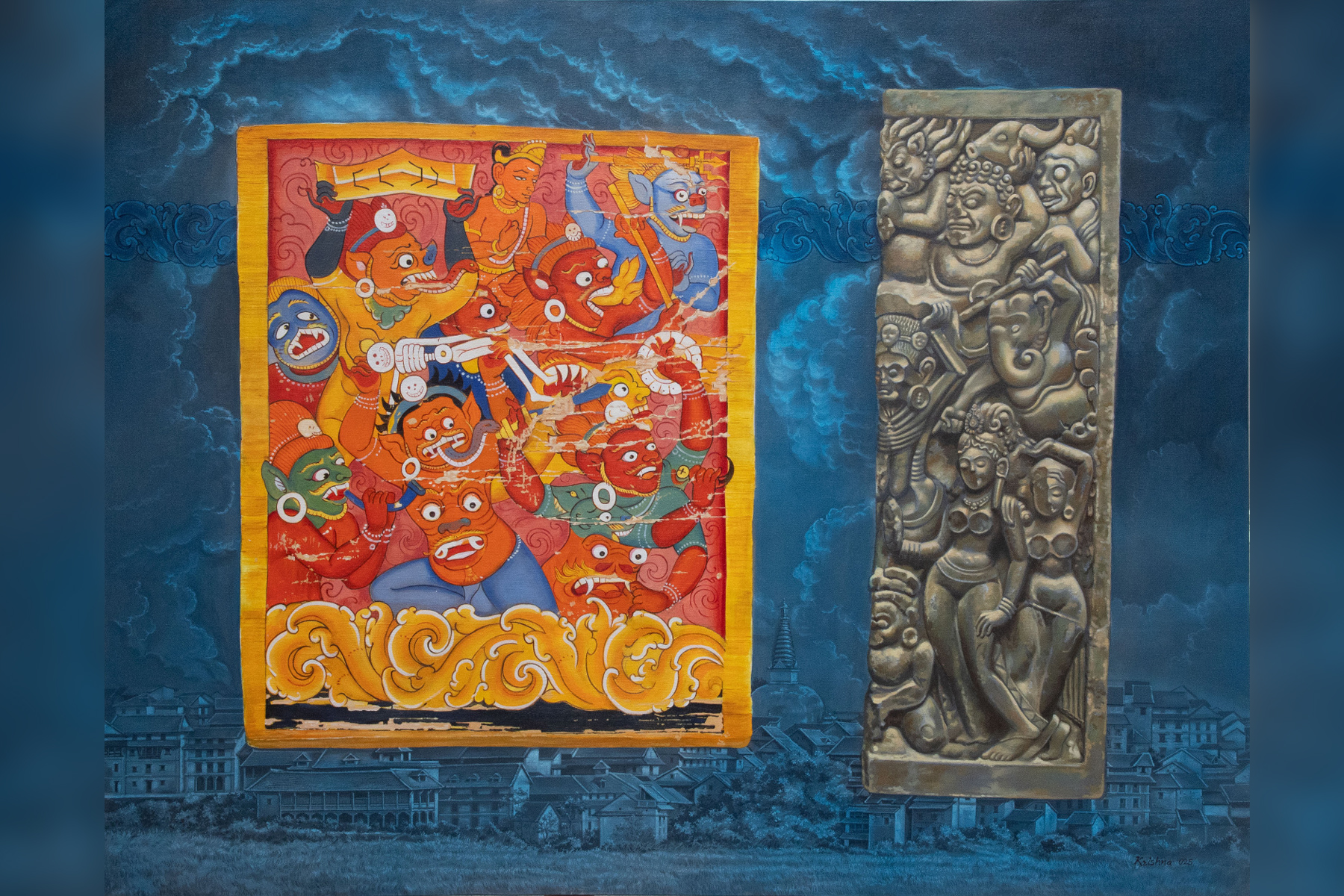"Archetype" by Krishna Gopal Shrestha
at Gallery 108
Date: 12th June to 12th July, 2026.

FREE ENTRY

Monday only by Appointment

Parampara Media and Research Center Pvt.Ltd.
khojpatra.com
english.khojpatra.com
