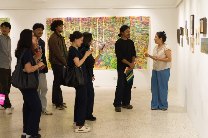 "एक हुल बतास / A Wind Song," Sanod Maharjan's solo exhibition at Takpa Gallery. Exhibition Date: 18 July – 15 August 2026 Photo credit: @tsedorje Parampara Media and Research Center Pvt.Ltd khojpatra.com english.khojpatra.com