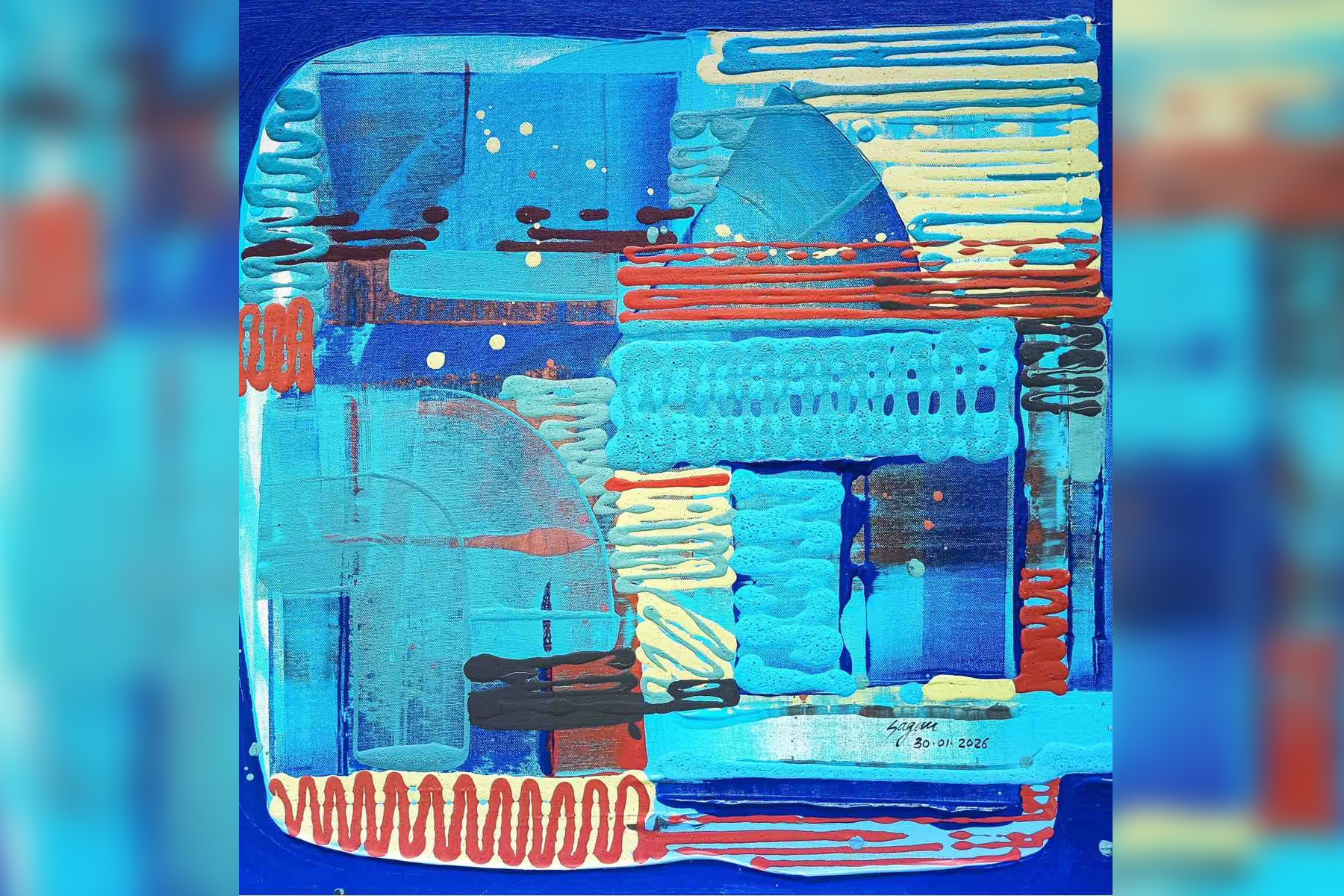 Dialogue and Perception, by Sagar Manandhar, A Solo exhibition which will be on display till 10 August, 2026,at The Kala Salon, 6th floor of Chhaya Center, Thamel. Parampara Media and Research Center Pvt.Ltd. khojpatra.com english.khojpatra.com